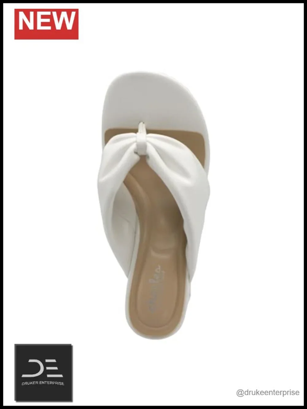 Womens Wedge Sandals Faux Leather Adjustable Strap Slip On Round Toe